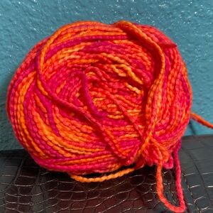 YARN BARGAIN: Orange to Pink Variegated Textured Yarn